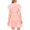image:imageVince Camuto Womens Puff Sleeve Notch Neck Tie Waist Mini DressSummer Rose