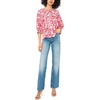 image:imageVince Camuto Womens Raglan Puff 34 Sleeve BlouseCherry Red