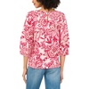 image:imageVince Camuto Womens Raglan Puff 34 Sleeve BlouseCherry Red