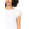 image:imageVince Camuto Womens Ruffle Short Sleeve Crew Neck BlouseUltra White