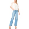 image:imageVince Camuto Womens Scoop Neck Button Down Short Sleeve Flowy TopUltra White