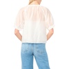 image:imageVince Camuto Womens Scoop Neck Button Down Short Sleeve Flowy TopUltra White