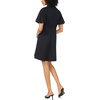 image:imageVince Camuto Womens Short Puff Sleeve Collared Button Down Mini Shirt DressRich Black