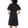 image:imageVince Camuto Womens Short Puff Sleeve Collared Button Down Mini Shirt DressRich Black