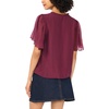 image:imageVince Camuto Womens Short Sleeve Tie Neck Princess Sleeve BlouseVineyard Plum