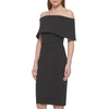 image:imageVince Camuto Womens Sleeveless Off Shoulder Cocktail Midi DressBlack