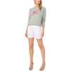 image:imageVince Camuto Womens Sparkler Motif Crew Neck Long Sleeve SweaterLight Heather Grey