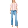 image:imageVince Camuto Womens Square Neck Short Sleeve BlouseTangerine