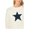 image:imageVince Camuto Womens Star Motif Crew Neck Long Sleeve SweaterAntique White