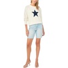 image:imageVince Camuto Womens Star Motif Crew Neck Long Sleeve SweaterAntique White