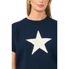 image:imageVince Camuto Womens Star Motif Crew Neck Short Sleeve SweaterClassic Navy