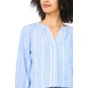 image:imageVince Camuto Womens Striped 34 Raglan Sleeve Button Down BlouseUltramarine