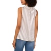 image:imageVince Camuto Womens Striped Sleeveless Cowl Neck BlouseNew Ivory