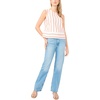 image:imageVince Camuto Womens Striped Sleeveless Crew Neck BlouseRed Hot