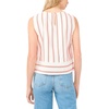 image:imageVince Camuto Womens Striped Sleeveless Crew Neck BlouseRed Hot