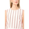 image:imageVince Camuto Womens Striped Sleeveless Crew Neck BlouseRed Hot