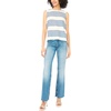 image:imageVince Camuto Womens Striped Sleeveless Crew Neck TopDenim