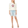 image:imageVince Camuto Womens Striped Star Crew Neck Long Sleeve SweaterAntique White
