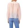 image:imageVince Camuto Womens Tencel Ruffle Front Long Sleeve BlouseLily Ivory