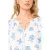 image:imageVince Camuto Womens Tie Neck Peasant Sleeve BlouseUltra White