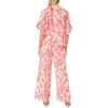 image:imageVince Camuto Womens Tie V Neck 34 Sleeve Ruffle Front BlouseSummer Rose