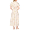 image:imageVince Camuto Womens Tie Waist Split Neck Short Sleeve Maxi DressUltra White