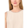 image:imageVince Camuto Womens Top Stitch Sleeveless TopSoft Cream