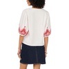image:imageVince Camuto Womens Trim Detailed V Neck 34 Sleeve BlouseUltra White