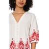 image:imageVince Camuto Womens Trim Detailed V Neck 34 Sleeve BlouseUltra White