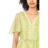 image:imageVince Camuto Womens V Neck 34 Sleeve Button Down TopFlora Green