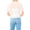 image:imageVince Camuto Womens V Neck 34 Sleeve Button Down TopUltra White