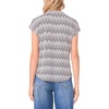 image:imageVince Camuto Womens VFront Placket Short Sleeve BlouseRich Black