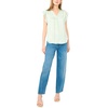 image:imageVince Camuto Womens VNeck Mini Ruffle Sleeve BlouseDark Jade