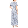 image:imageVince Camuto Womens Vneck Surplice Flounce JumpsuitBlue Shadow