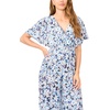 image:imageVince Camuto Womens Vneck Surplice Flounce JumpsuitBlue Shadow