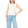 image:imageVince Camuto Embroidery Front Sleeveless BlouseUltra White