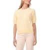 image:imageVince Camuto Floral Applique Short Sleeve Crew NeckLight Lemon