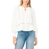 image:imageVince Camuto Lace Yoke Tie Front Long SleeveUltra White