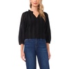 image:imageVince Camuto Raglan Peasant Split Neck BlouseRich Black