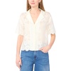 image:imageVince Camuto Relaxed Collar Short Sleeve ButtonUpNew Ivory
