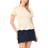 image:imageVince Camuto Short Sleeve Pleated Waist BlouseSand Drift