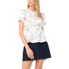 image:imageVince Camuto Short Sleeve Pleated Waist BlouseUltra White