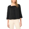 image:imageVince Camuto Square Neck Lace Yoke BlouseRich Black