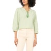 image:imageVince Camuto Tie Neck Peasant Sleeve BlouseLily Green
