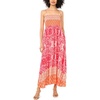 image:imageVince Camuto Womens Beaded Spaghetti Strap Smocked Bodice Maxi DressTangerine