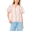 image:imageVince Camuto Womens Cotton Poplin Short Puff Sleeve TopPink Bliss