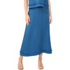 image:imageVince Camuto Womens Faux Denim Crepe Aline Midi SkirtDeep Blue