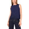 image:imageVince Camuto Womens Faux Suede Sleeveless Crew Neck Blouse407 Classic Navy