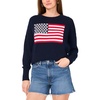 image:imageVince Camuto Womens Flag Print Long Sleeve Crew Neck SweaterClassic Navy