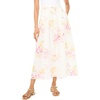 image:imageVince Camuto Womens Floral Pleated Straight Hem Maxi SkirtLemon Cream